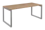 SEK-O - 18 stůl kancelářský, kovová podnož stříbrná, deska 25 mm, široký 1800 mm, dub bardolino